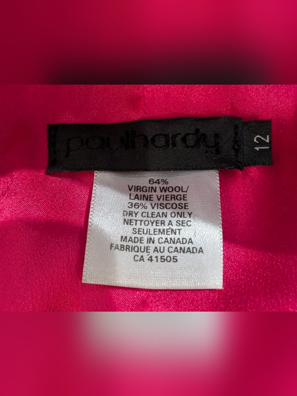 Paul hardy open cardigan with pink interior virgin wool/viscose blend - Picture 7 of 7